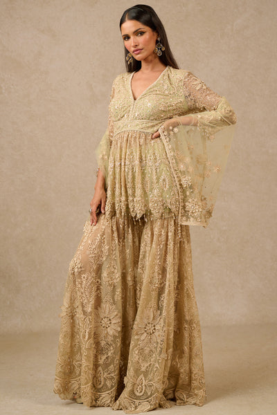 Tarun Tahiliani Sharara Kurti Scarf indian designer wear online shopping melange singapore