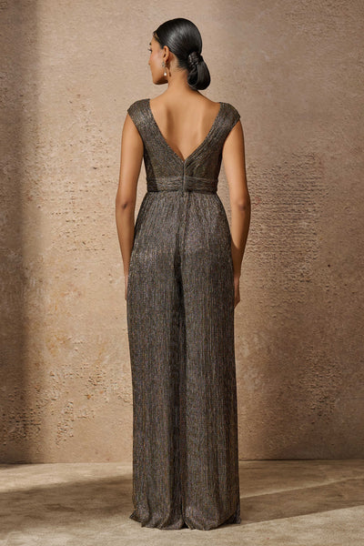 Tarun Tahiliani Signature Crinkle Jewel Jumpsuit indian designer wear online shopping melange singapore