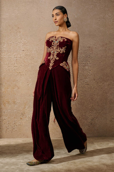 Tarun Tahiliani Signature Embroidered Co-Ord Set indian designer wear online shopping melange singapore