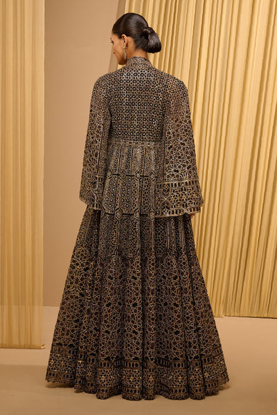 Tarun Tahiliani Signature Embroidered Long Jacket indian designer wear online shopping melange singapore