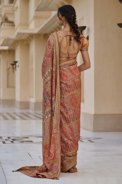 Tarun Tahiliani Signature Kashida Embroidered Saree indian designer wear online shopping melange singapore 