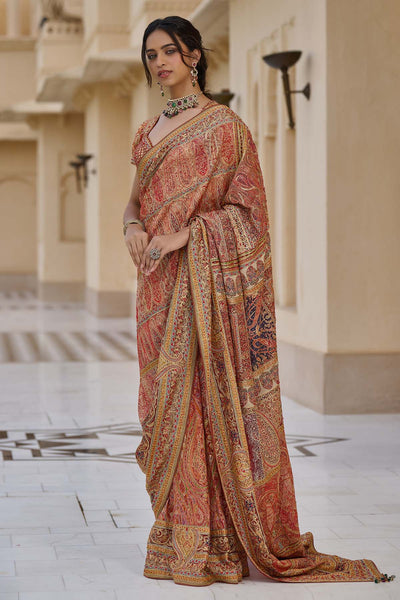 Tarun Tahiliani Signature Kashida Embroidered Saree indian designer wear online shopping melange singapore 