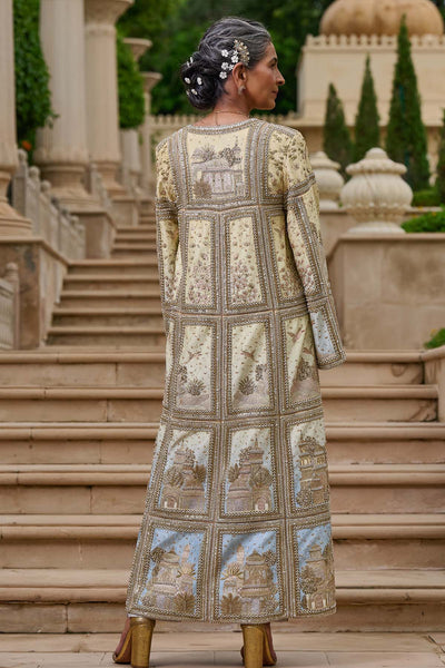 Tarun Tahiliani Signature Pichwai Embellished Jacket Set indian designer wear online shopping melange singapore 
