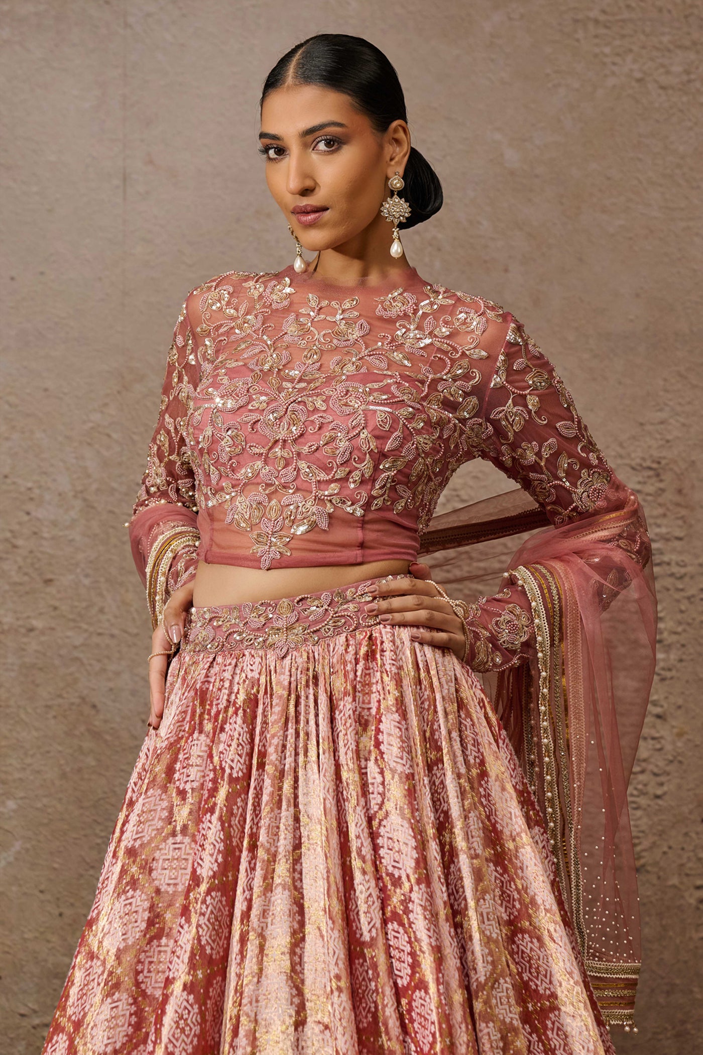 Tarun Tahiliani Signature Textile Lehenga indian designer wear online shopping melange singapore
