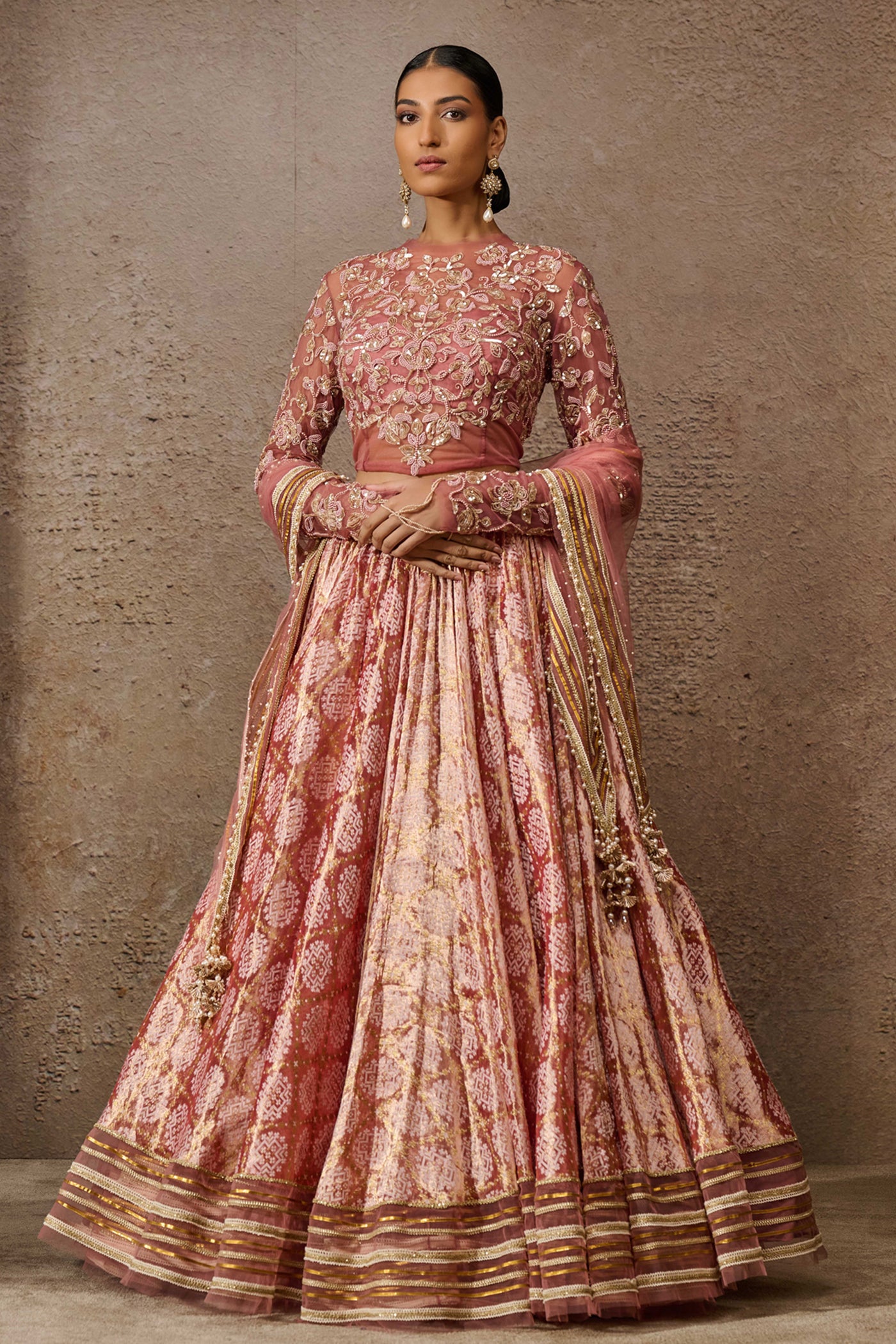 Tarun Tahiliani Signature Textile Lehenga indian designer wear online shopping melange singapore