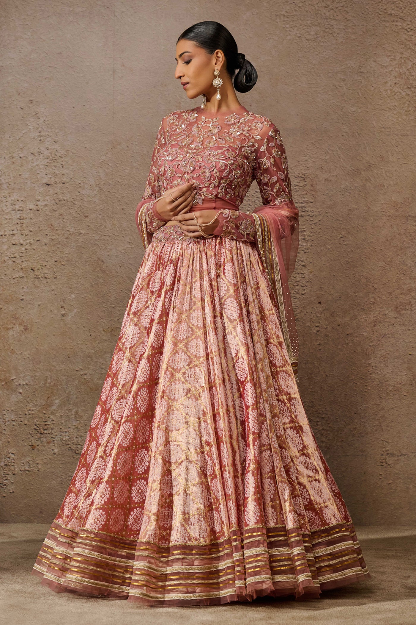 Tarun Tahiliani Signature Textile Lehenga indian designer wear online shopping melange singapore