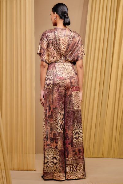 Tarun Tahiliani Signature printed Jumpsuit indian designer wear online shopping melange singapore
