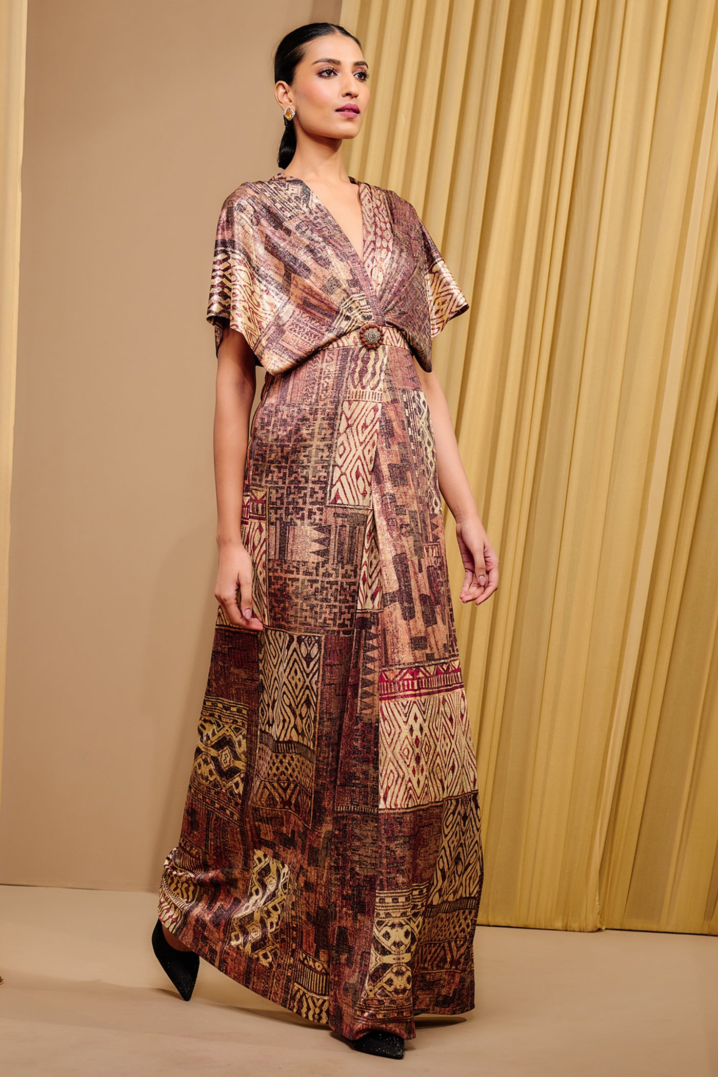 Tarun Tahiliani Signature printed Jumpsuit indian designer wear online shopping melange singapore