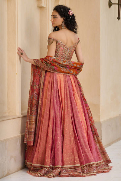 Tarun Tahiliani Textile Kashida Embroidered Lehenga indian designer wear online shopping melange singapore 