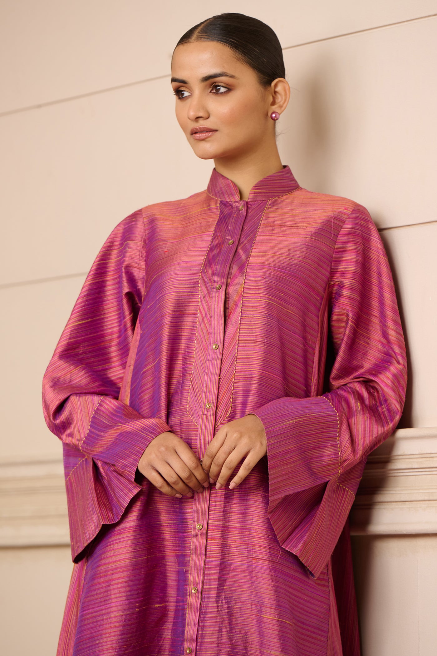 Tarun Tahiliani Tunic Pink indian designer wear online shopping melange singapore