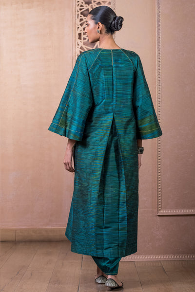 Tarun Tahiliani Tunic Teal indian designer wear online shopping melange singapore