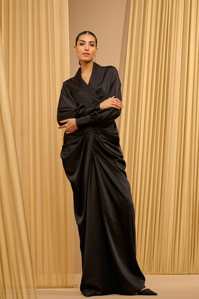 Tarun Tahiliani Wrap-Around Draped Top indian designer wear online shopping melange singapore