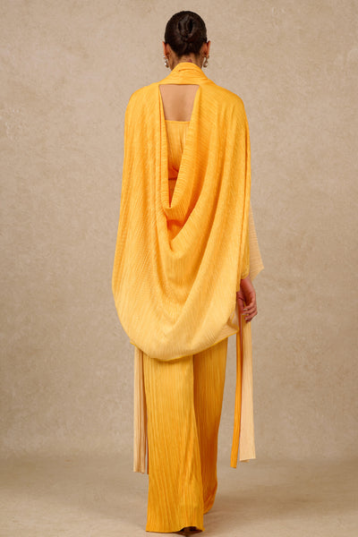 Tarun Tahiliani Yellow Ombre Co- Ord Set indian designer wear online shopping melange singapore