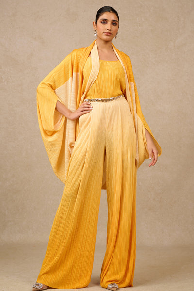 Tarun Tahiliani Yellow Ombre Co- Ord Set indian designer wear online shopping melange singapore
