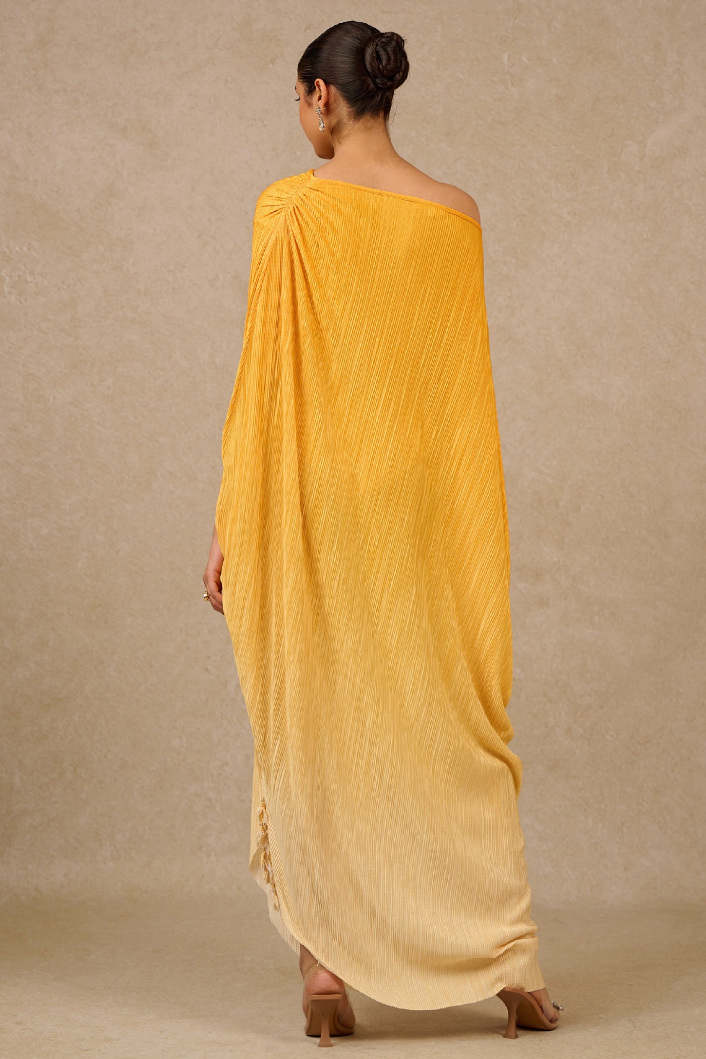 Tarun Tahiliani Yellow Ombre Kaftan indian designer wear online shopping melange singapore