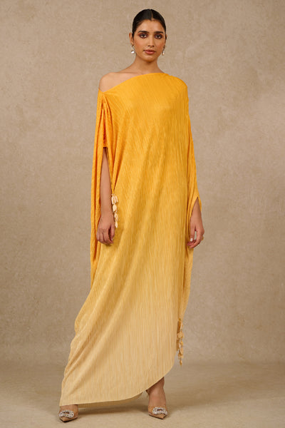 Tarun Tahiliani Yellow Ombre Kaftan indian designer wear online shopping melange singapore