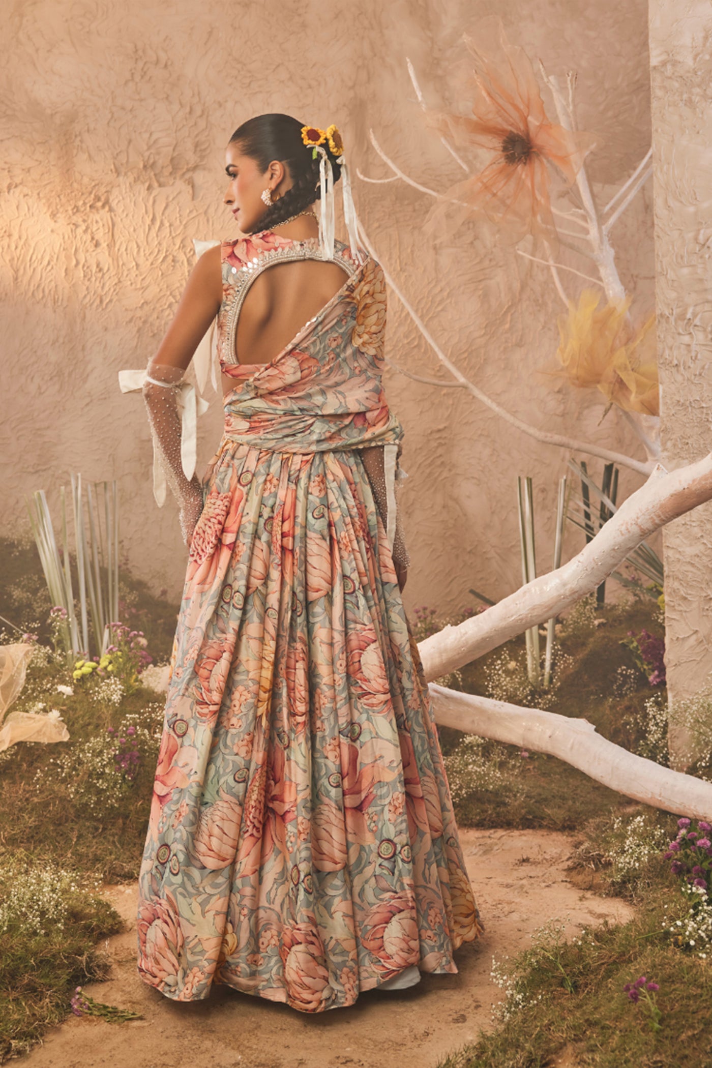 The Story Brand Ava Lehenga Set with Blouse and Dupatta indian designer wear online shopping melange singapore