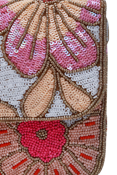 The Tan Clan Daisy Floral Baguette Bag with Handle Melange Singapore Online Shopping Indian Designer Wear Gifting Womenswear