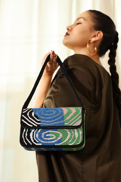 The Tan Clan Iris Baguette Bag with Handle Melange Singapore Online Shopping Gifting Womenswear Multi Colour