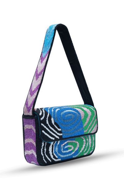 The Tan Clan Iris Baguette Bag with Handle Melange Singapore Online Shopping Gifting Womenswear Multi Colour