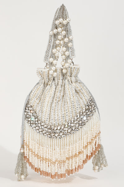 The Tan Clan Jalsa Potli Bag With Handle indian designer wear online shopping melange singapore