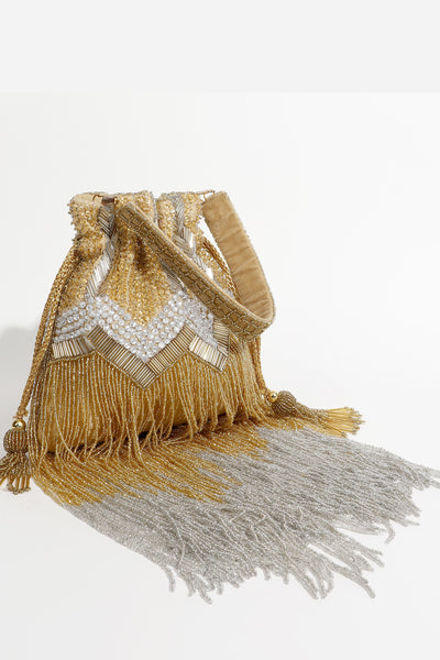 The Tan Clan Jhoomar Potli Bag With Handle indian designer wear online shopping melange singapore
