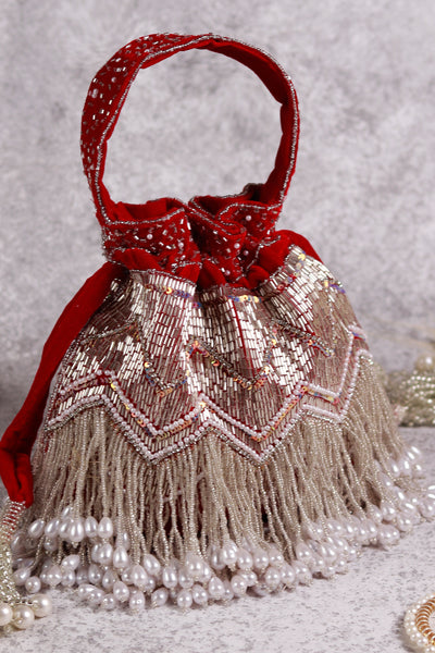 The Tan Clan Meher Potli Bag With Handle indian designer wear online shopping melange singapore