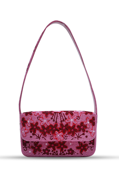 The Tan Clan Orchid Baguette Bag with Handle Pink Womenswear Online Shopping Melange Singapore Gifting