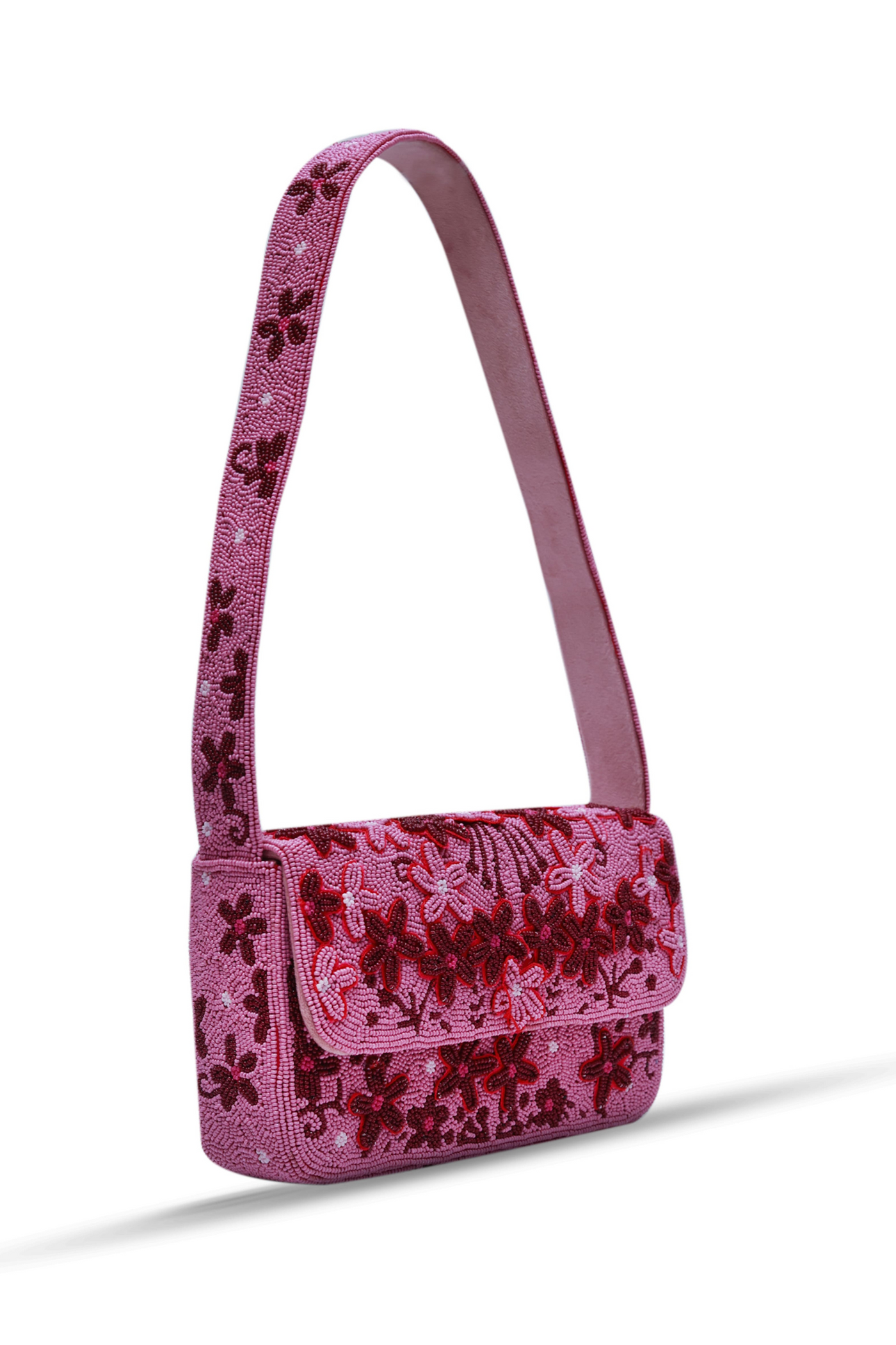 The Tan Clan Orchid Baguette Bag with Handle Pink Womenswear Online Shopping Melange Singapore Gifting