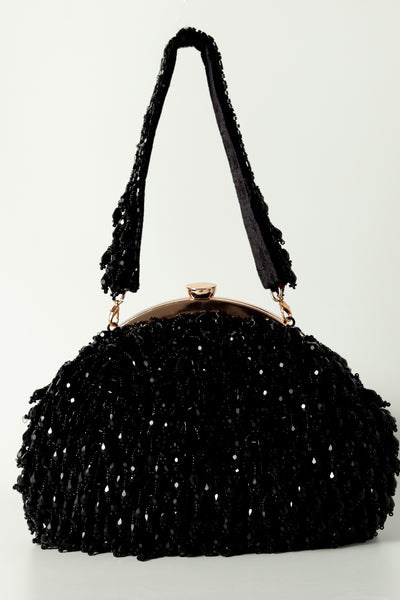 The Tan Clan Rosa Black Batua Bag indian designer wear online shopping melange singapore