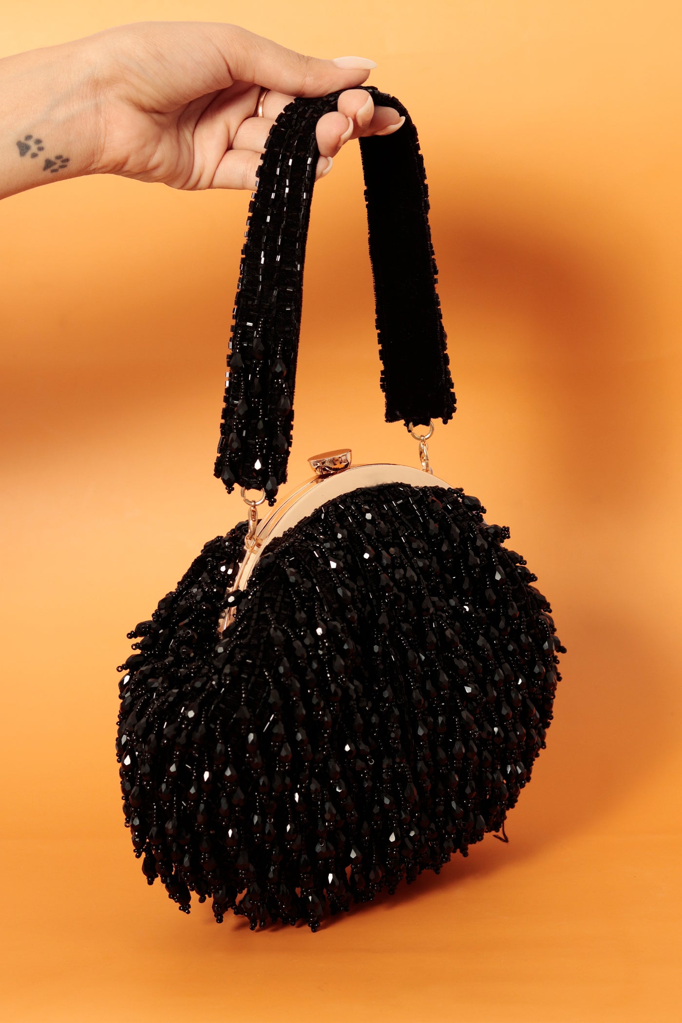 The Tan Clan Rosa Black Batua Bag indian designer wear online shopping melange singapore