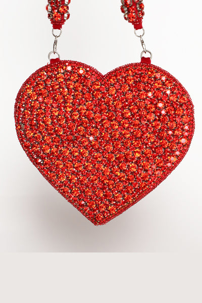 The Tan Clan Scarlette Red Mini Heart Bag indian designer wear online shopping melange singapore