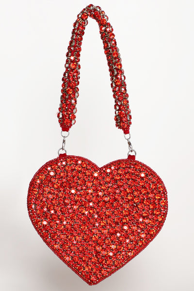The Tan Clan Scarlette Red Mini Heart Bag indian designer wear online shopping melange singapore