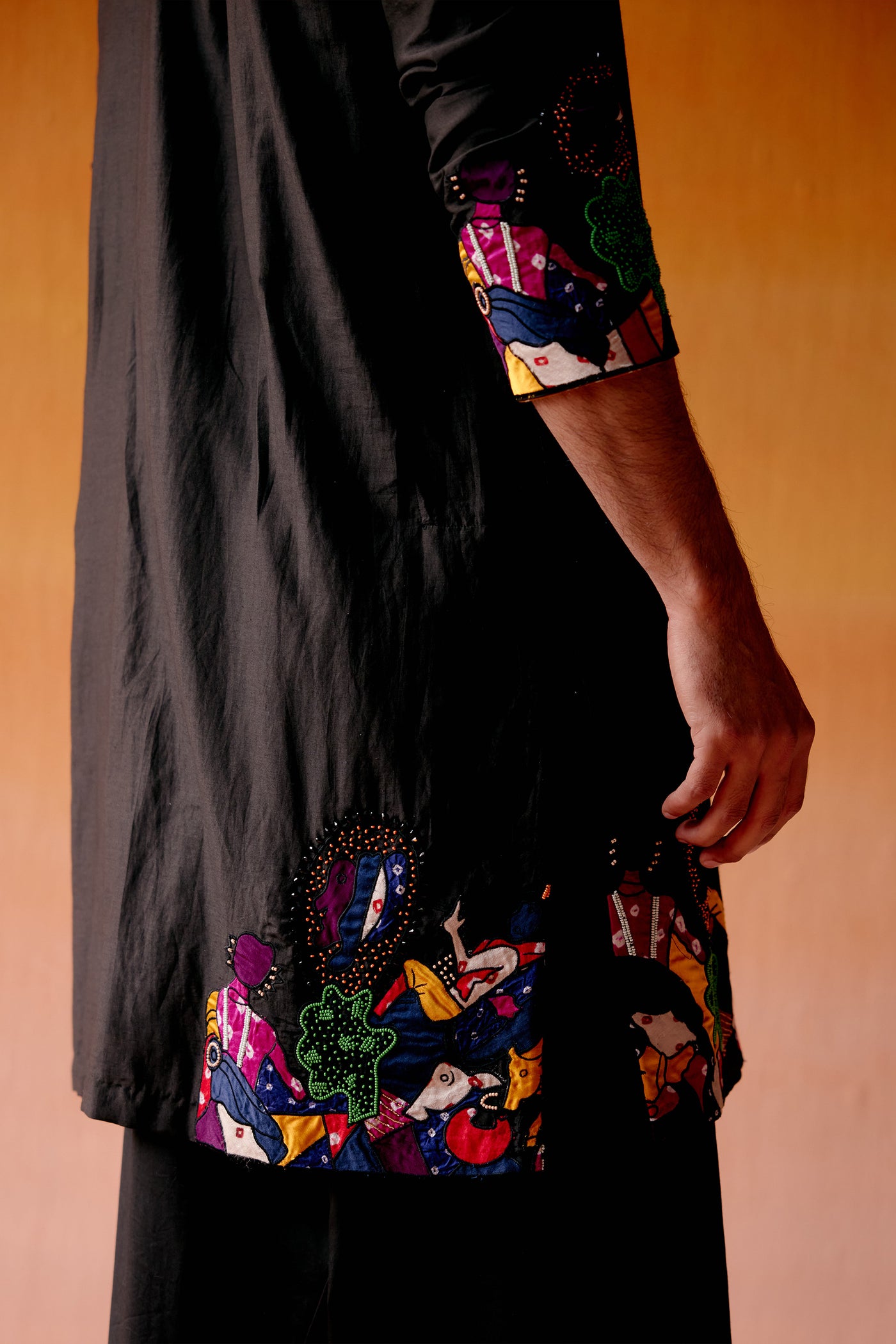 Twenty Nine Art Deco Mirrorwork Kurta With Salwar indian designer wear online shopping melange singapore