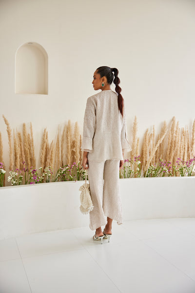Twenty Nine Artisana Bandhani Wing Palazzos Ivory indian designer wear online shopping melange singapore