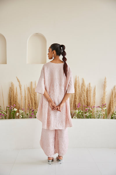 Twenty Nine Artisanal Bandhani Long Asym Top indian designer wear online shopping melange singapore
