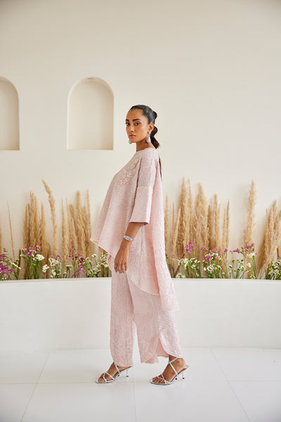 Twenty Nine Artisanal Bandhani Long Asym Top indian designer wear online shopping melange singapore