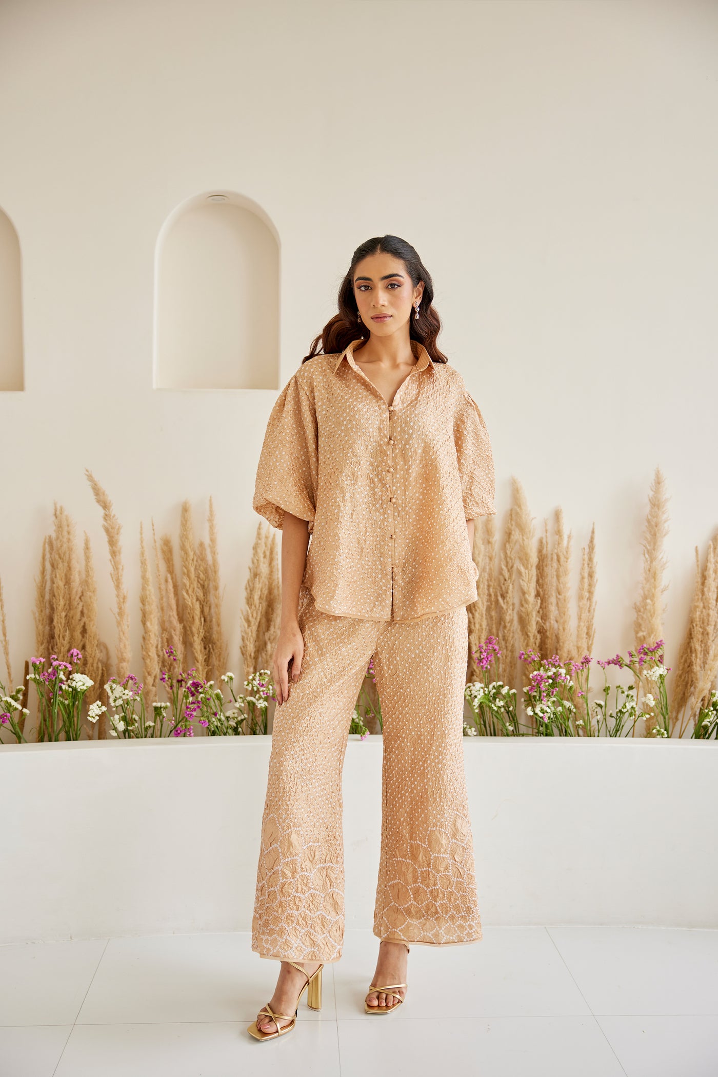Twenty Nine Artisanal Bandhani Tulip Top indian designer wear online shopping melange singapore