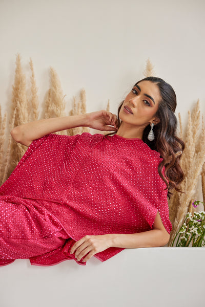 Twenty Nine Artisanal Bandhani Wrap Over indian designer wear online shopping melange singapore