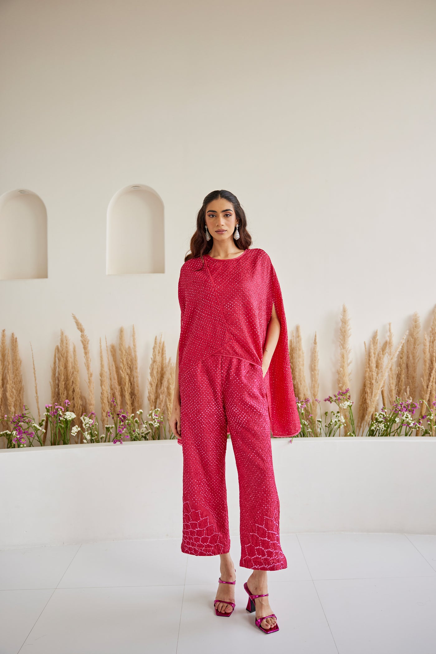 Twenty Nine Artisanal Bandhani Wrap Over indian designer wear online shopping melange singapore