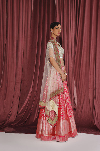 Twenty Nine Banarasi Brocade Lehenga Set indian designer wear online shopping melange singapore