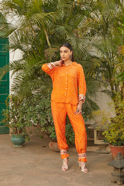 Twenty Nine Bandhani Tie Up Pants indian designer wear online shopping melange singapore