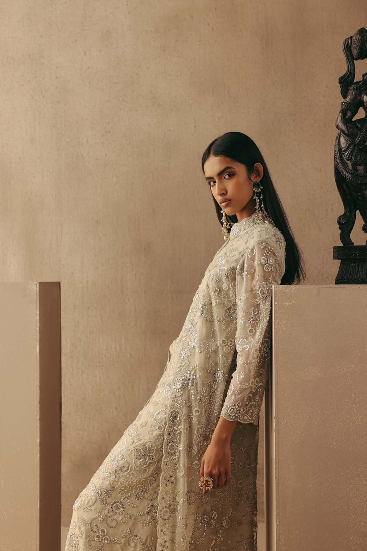 Twenty Nine Brocade Cigarette Pants Indian designer wear online shopping melange singapore 