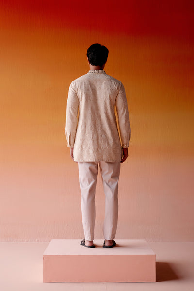 Twenty Nine Chikankari Kurta Shirt With Straight Pants indian designer wear online shopping melange singapore