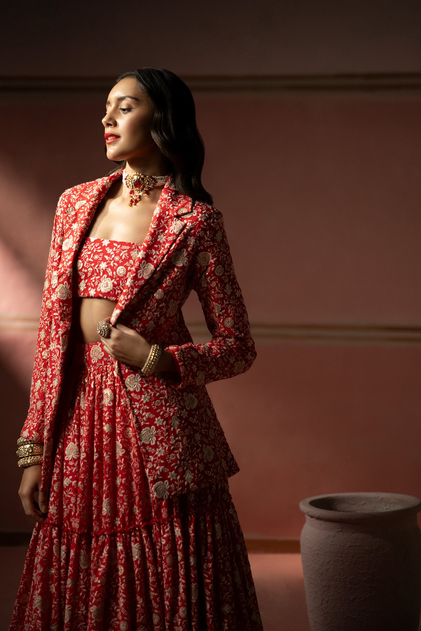 Twenty Nine Chikankari Lehenga Set indian designer wear online shopping melange singapore