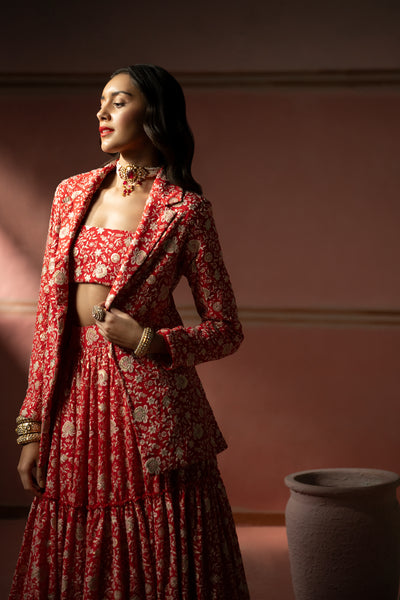 Twenty Nine Chikankari Lehenga Set indian designer wear online shopping melange singapore