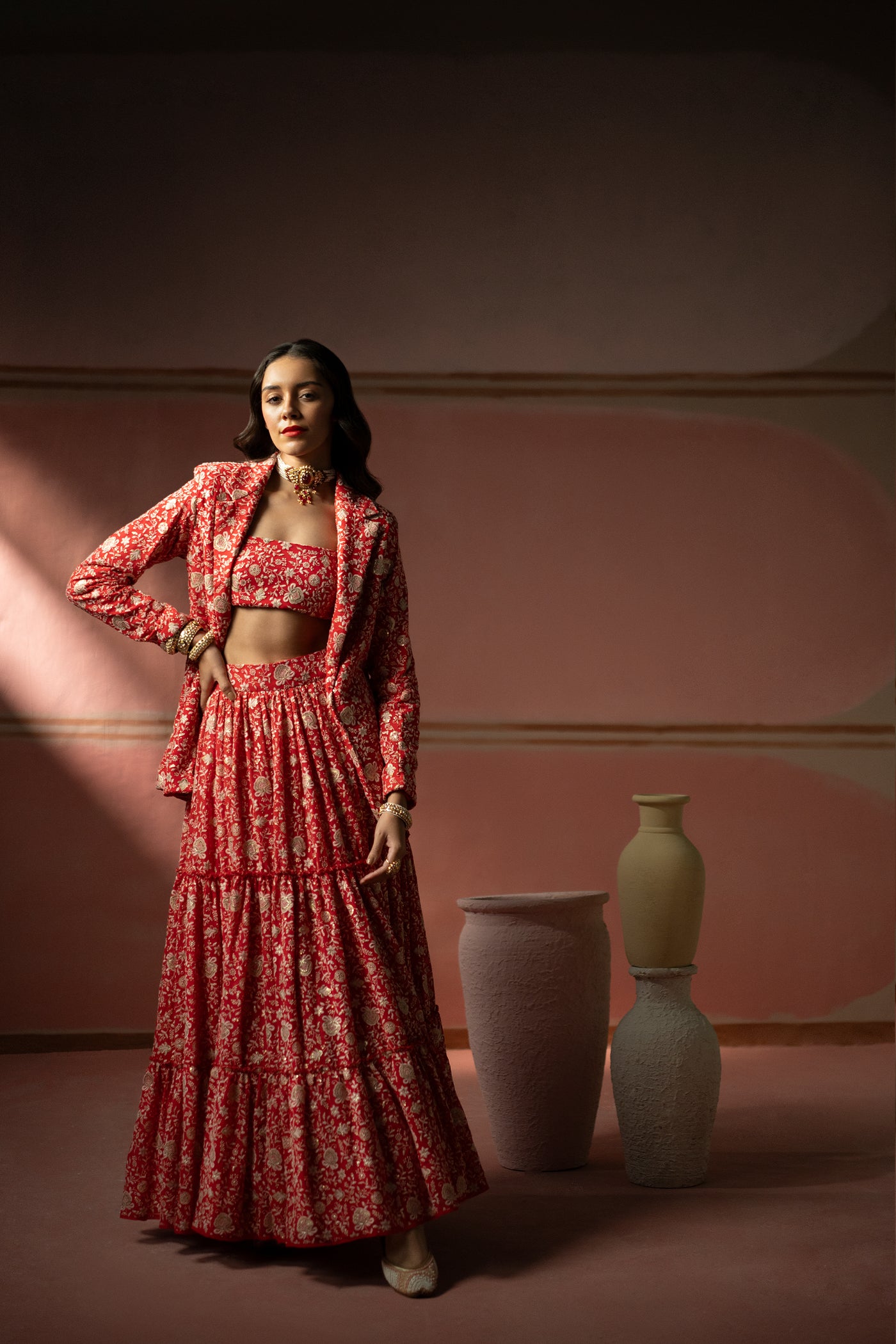 Twenty Nine Chikankari Lehenga Set indian designer wear online shopping melange singapore