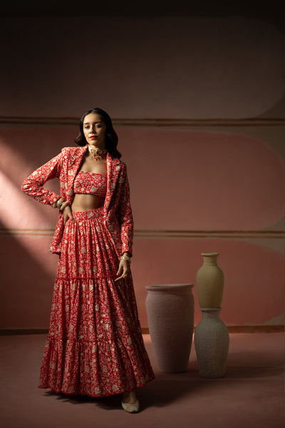 Twenty Nine Chikankari Lehenga Set indian designer wear online shopping melange singapore