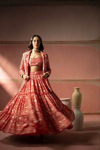 Twenty Nine Chikankari Lehenga Set indian designer wear online shopping melange singapore