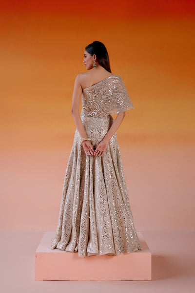 Twenty Nine Conical Kalidaar Lehenga indian designer wear online shopping melange singapore